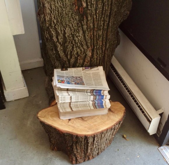 Warsing/Main Street WIRE Default Judgment Against The Daily Rejected Unread Main Street WIRE newspapers left in a stack at Gallery RIVAA in August 2017, a year before its demise.